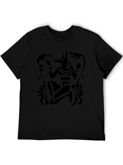 Anubis Graphic Print Black T-Shirt