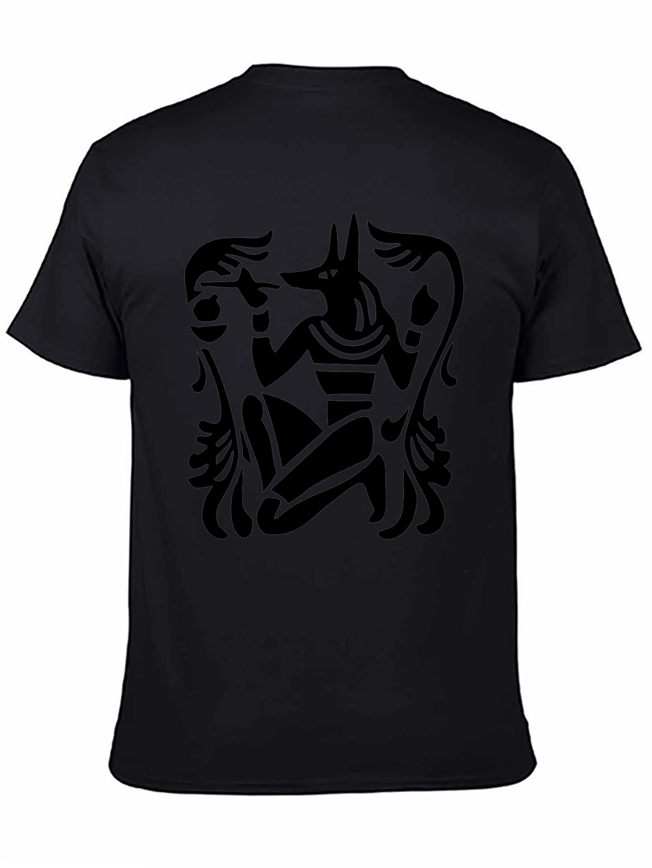 Anubis Graphic Print Black T-Shirt