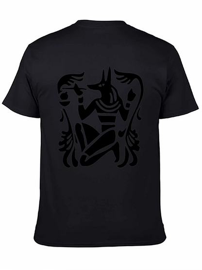 Anubis Graphic Print Black T-Shirt