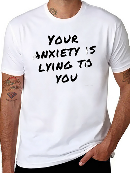 Anxiety Awareness Black Crewneck T-Shirt