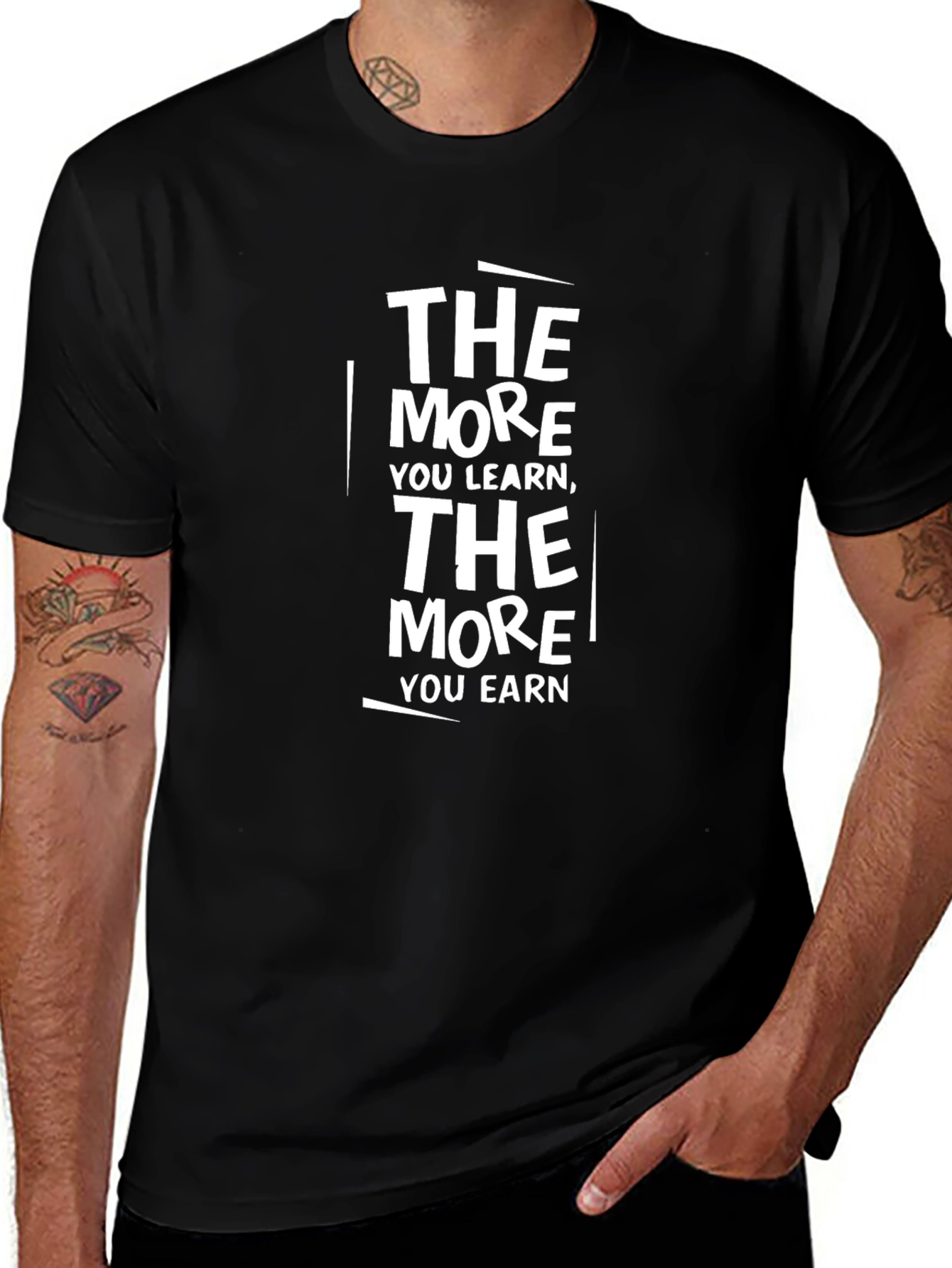 The More You Learn Motivational T-Shirt