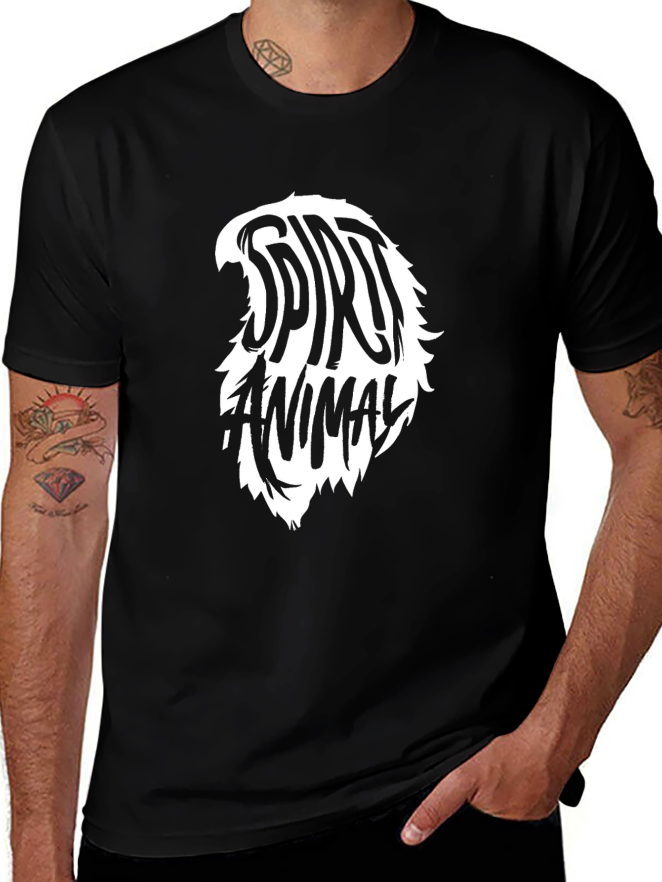 Spirit Animal Graphic Tee - Black