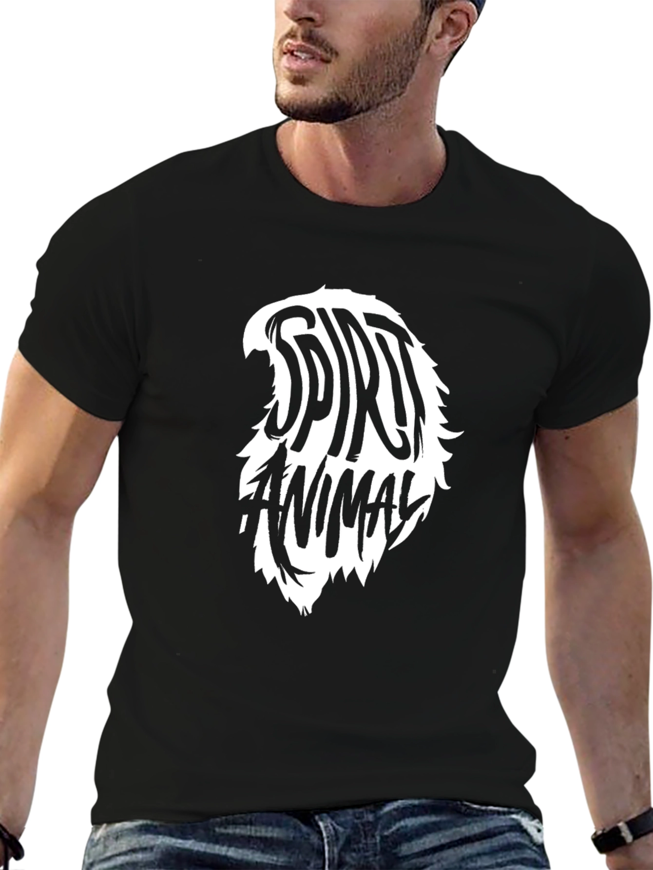 Spirit Animal Graphic Tee - Black