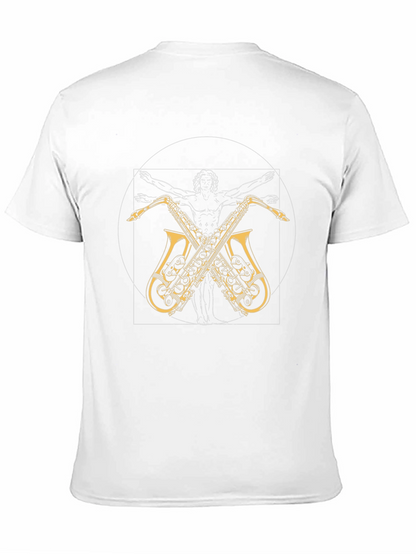Vitruvian Man Saxophone T-Shirt