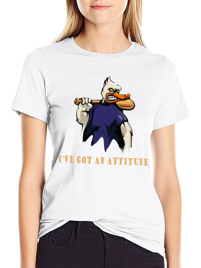 Attitude Duck T-Shirt - Funny Cartoon Graphic Tee