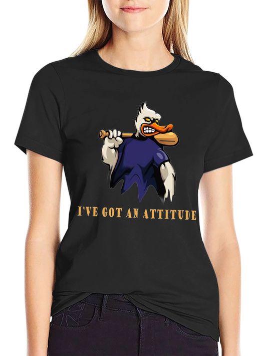 Attitude Duck T-Shirt - Funny Cartoon Graphic Tee