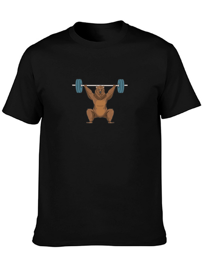 Bear Weightlifting T-Shirt - Black
