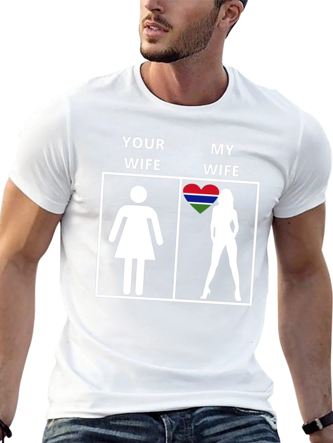 Your Wife vs My Wife Gambia Heart T-Shirt