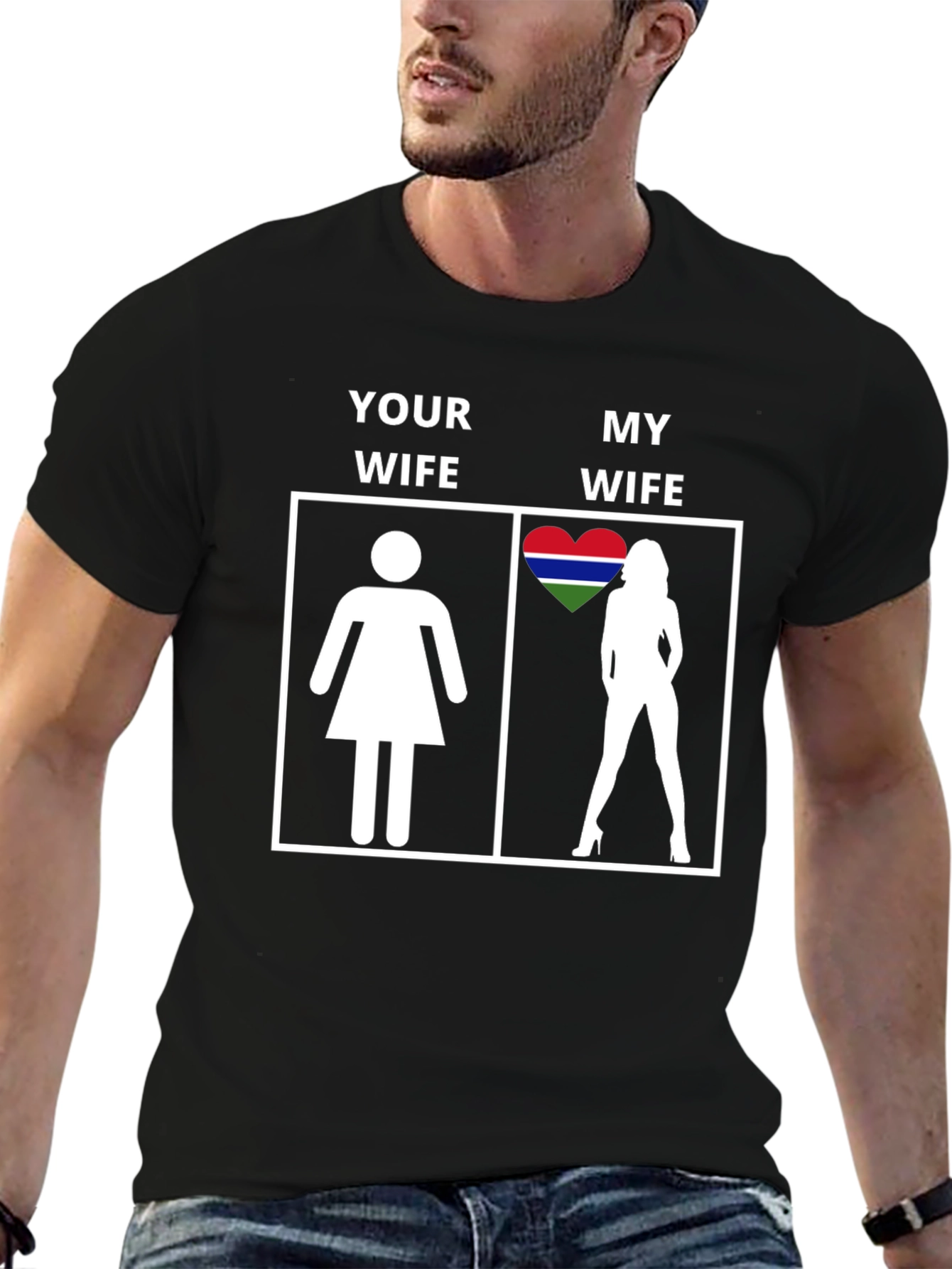 Your Wife vs My Wife Gambia Heart T-Shirt