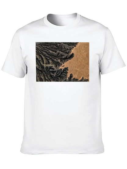 Terrain Map Graphic Black T-Shirt