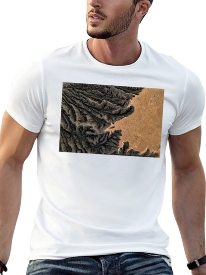 Terrain Map Graphic Black T-Shirt