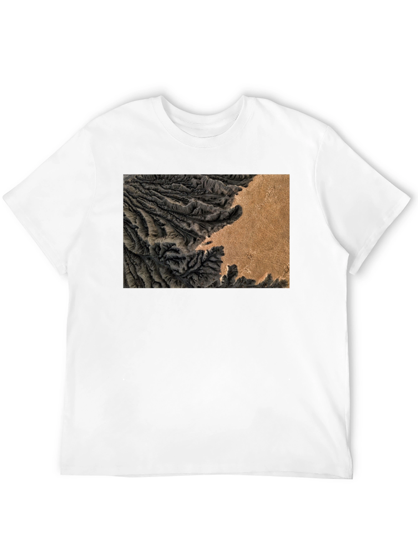 Terrain Map Graphic Black T-Shirt
