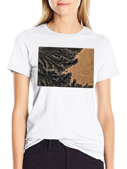 Terrain Map Graphic Black T-Shirt