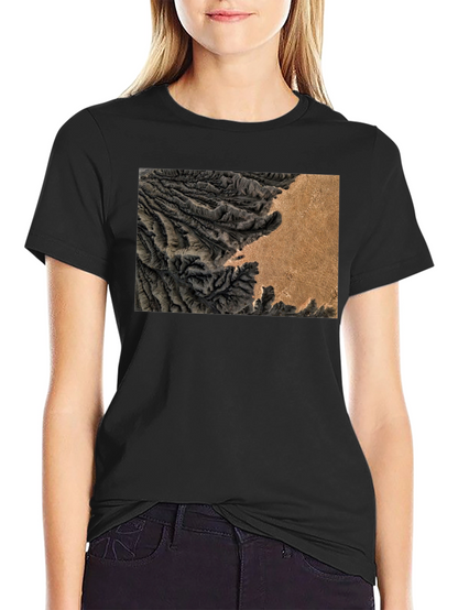 Terrain Map Graphic Black T-Shirt