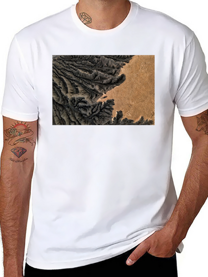 Terrain Map Graphic Black T-Shirt