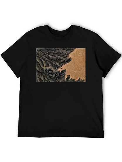 Terrain Map Graphic Black T-Shirt
