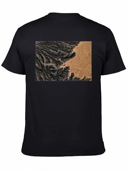 Terrain Map Graphic Black T-Shirt
