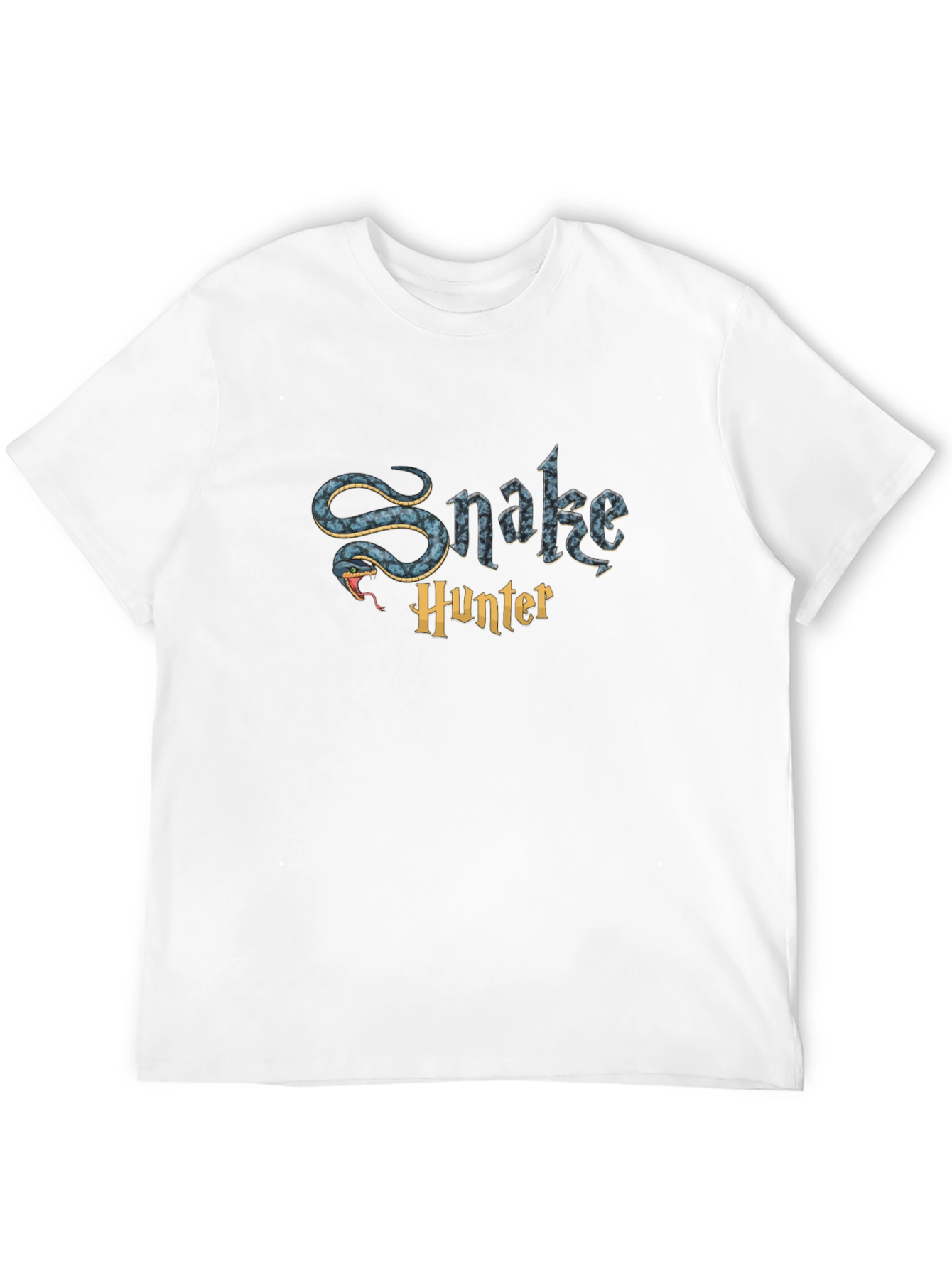Snake Hunter Graphic Tee - Mens Black Cotton T-Shirt
