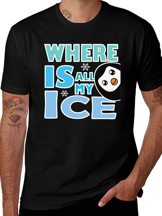 Where Is All My Ice Penguin Graphic Tee