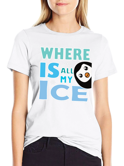 Where Is All My Ice Penguin Graphic Tee