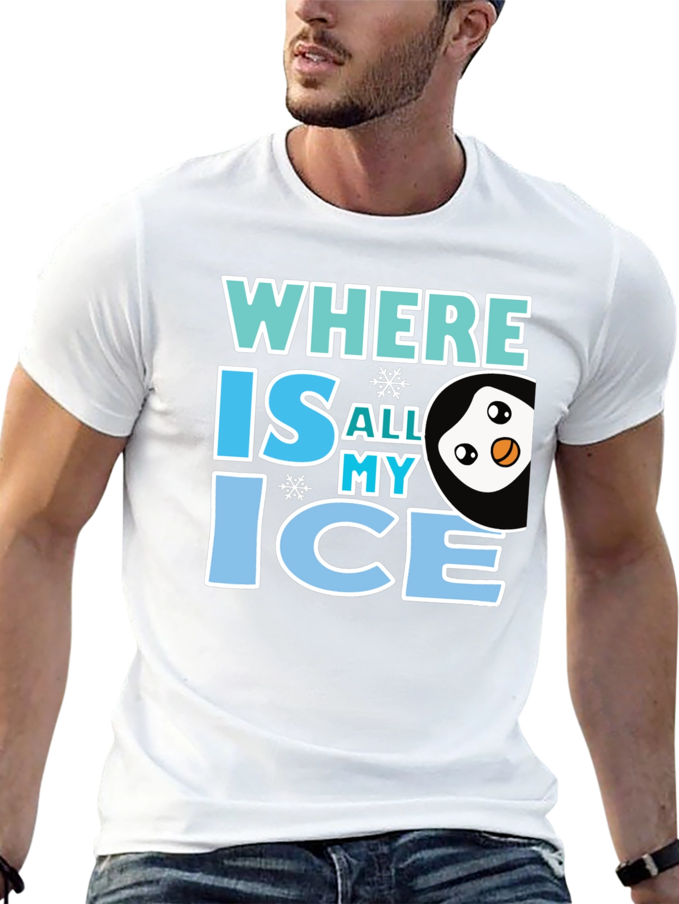 Where Is All My Ice Penguin Graphic Tee