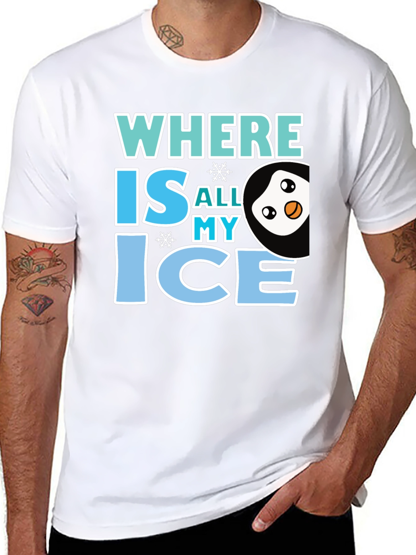 Where Is All My Ice Penguin Graphic Tee