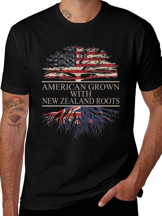 American Grown New Zealand Roots Tree T-Shirt