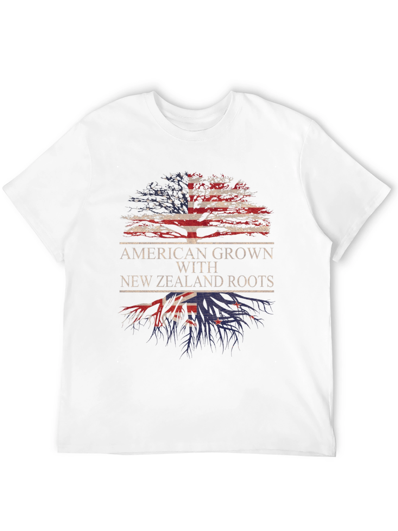 American Grown New Zealand Roots Tree T-Shirt