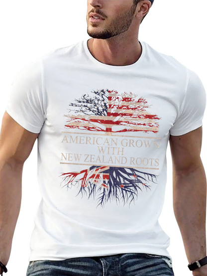 American Grown New Zealand Roots Tree T-Shirt