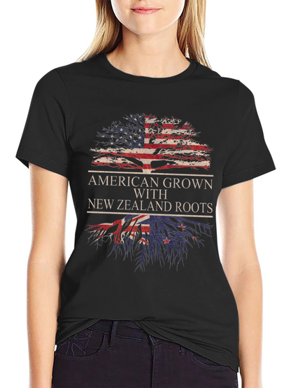 American Grown New Zealand Roots Tree T-Shirt