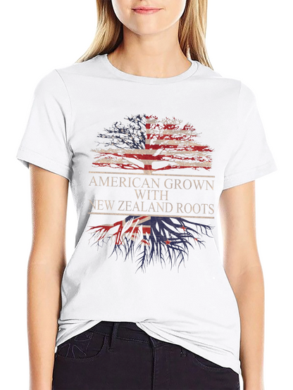 American Grown New Zealand Roots Tree T-Shirt