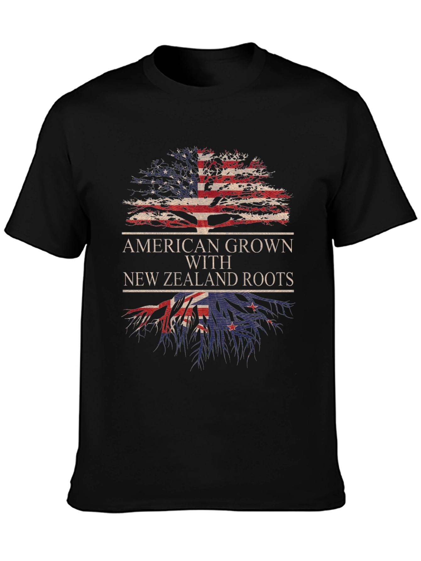 American Grown New Zealand Roots Tree T-Shirt