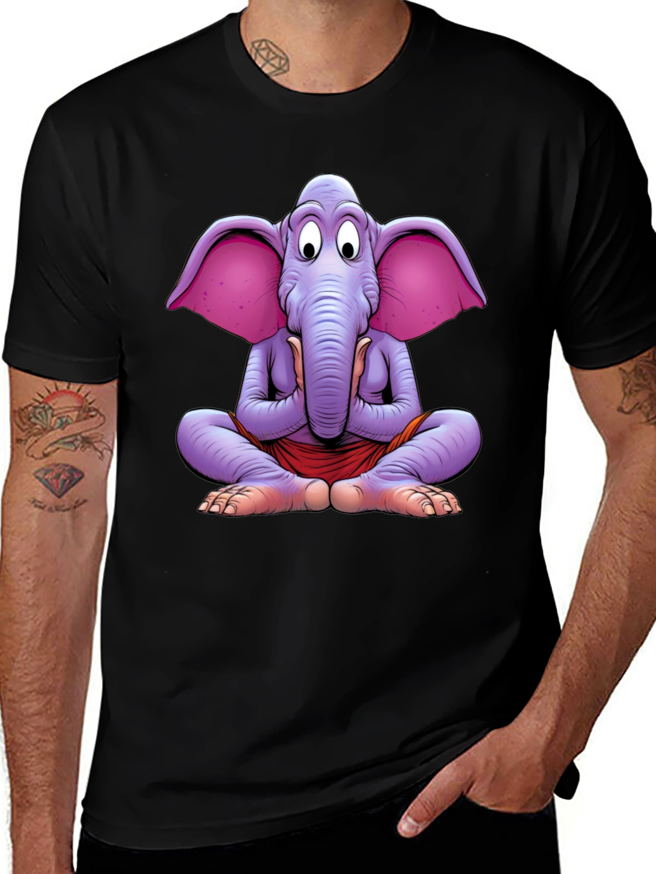 Yoga Elephant Graphic Tee - Meditating Comfort