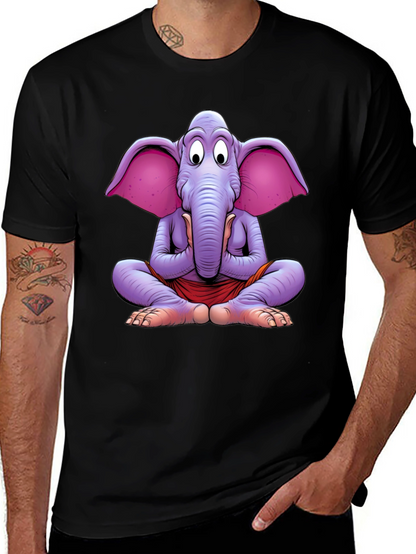 Yoga Elephant Graphic Tee - Meditating Comfort