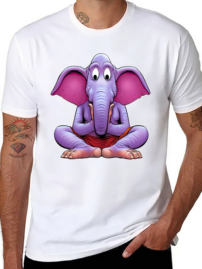 Yoga Elephant Graphic Tee - Meditating Comfort