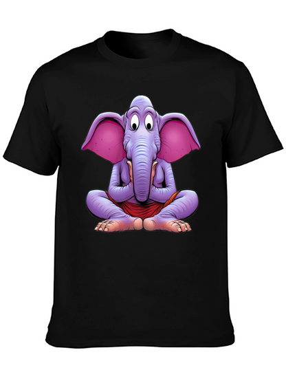Yoga Elephant Graphic Tee - Meditating Comfort