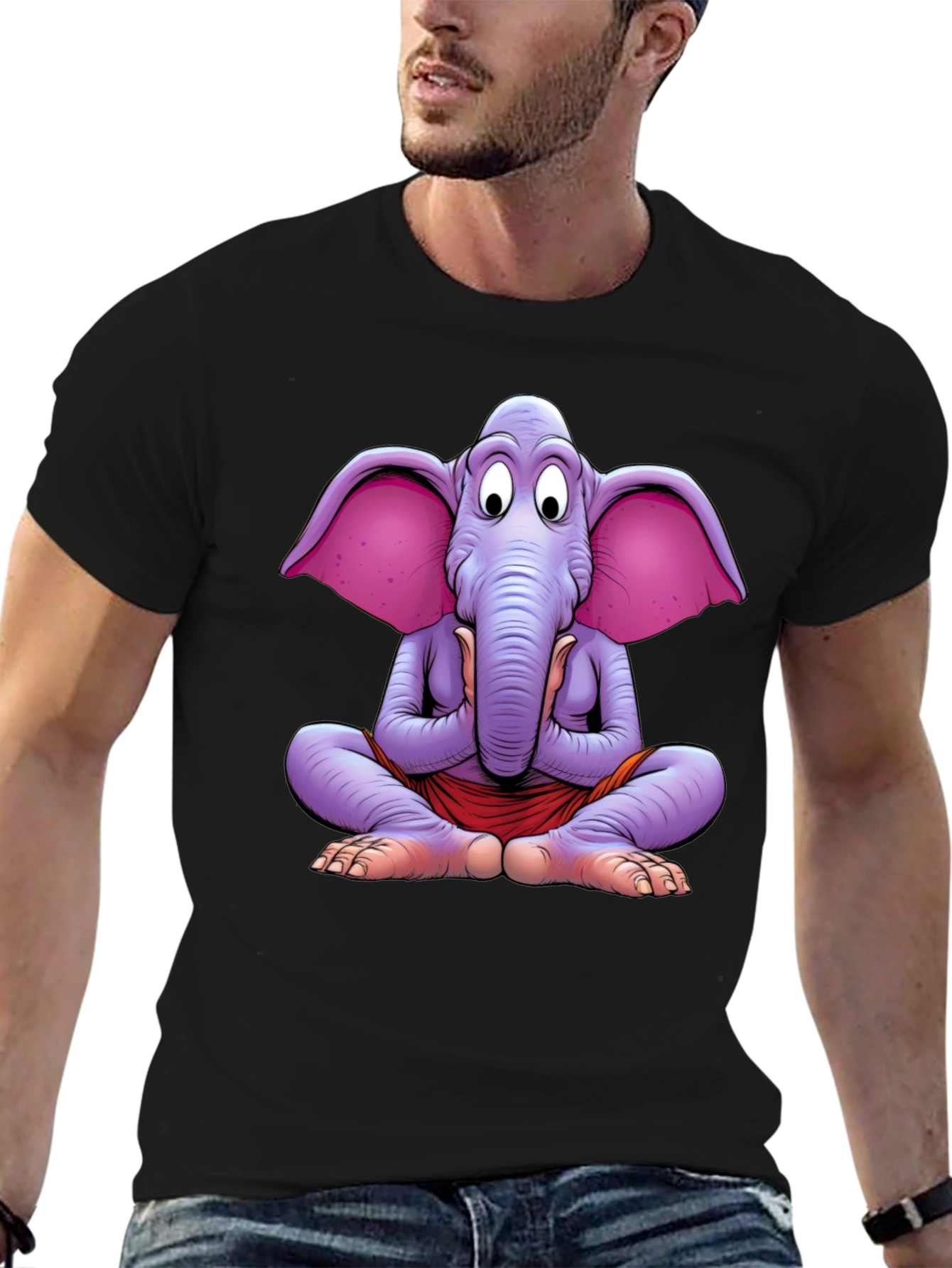 Yoga Elephant Graphic Tee - Meditating Comfort