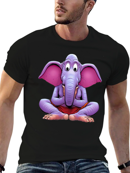 Yoga Elephant Graphic Tee - Meditating Comfort