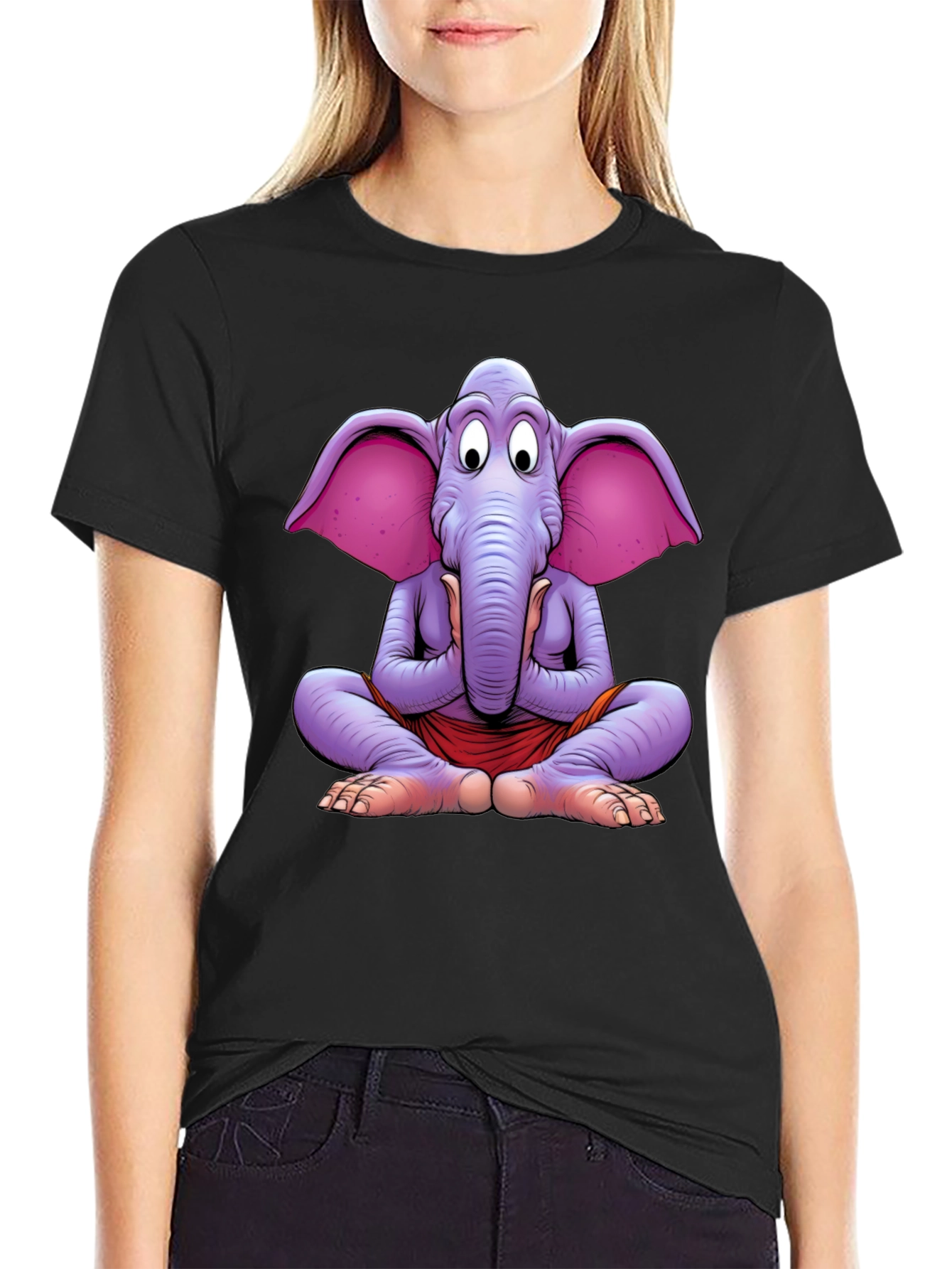 Yoga Elephant Graphic Tee - Meditating Comfort