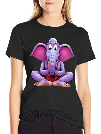 Yoga Elephant Graphic Tee - Meditating Comfort