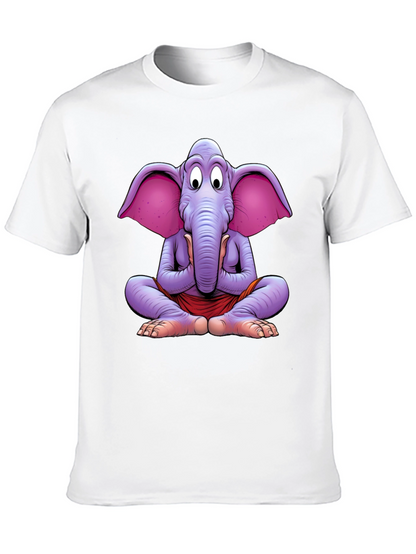 Yoga Elephant Graphic Tee - Meditating Comfort