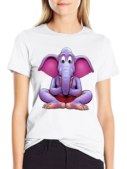 Yoga Elephant Graphic Tee - Meditating Comfort