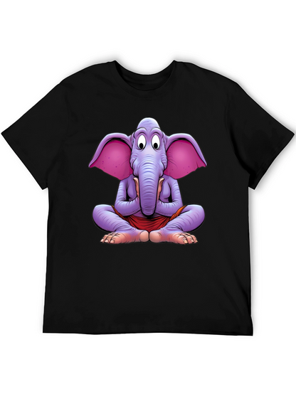 Yoga Elephant Graphic Tee - Meditating Comfort