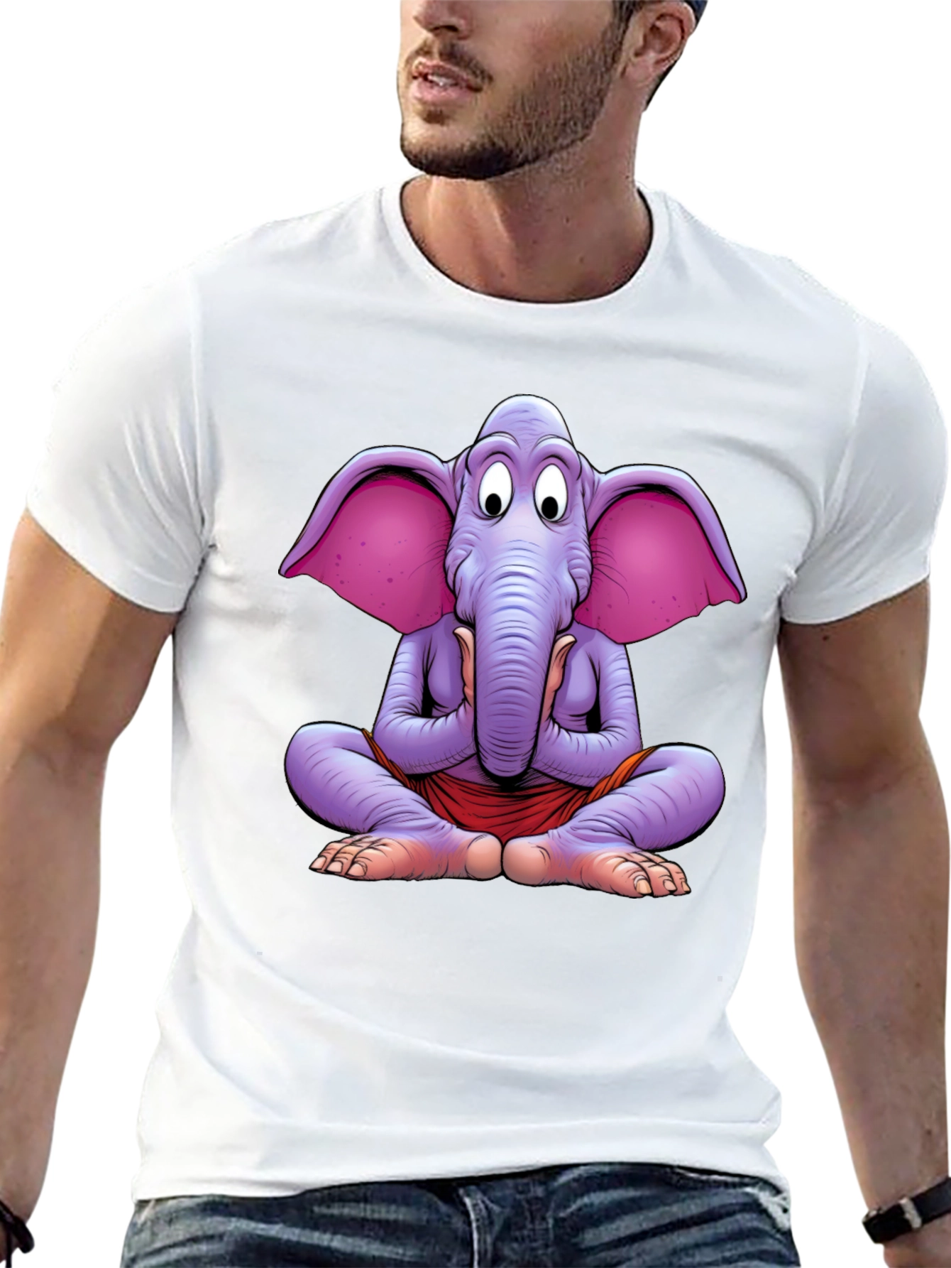 Yoga Elephant Graphic Tee - Meditating Comfort