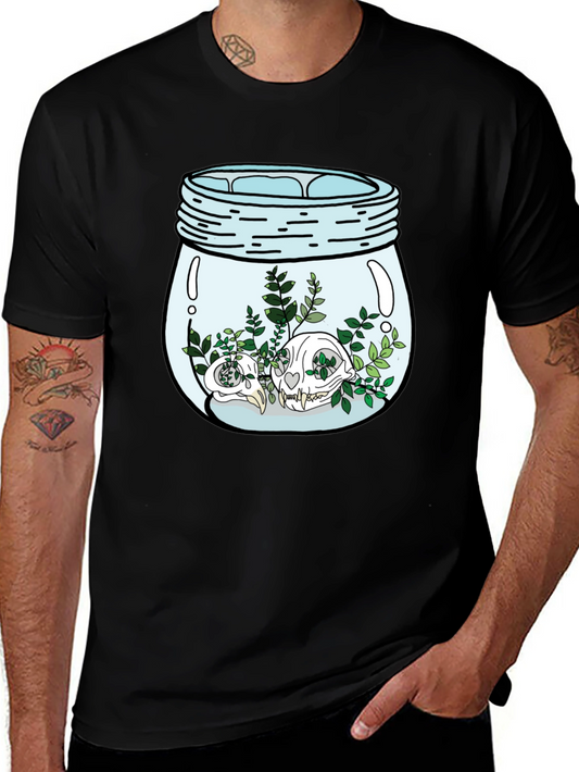 Skull Terrarium Black Graphic T-Shirt