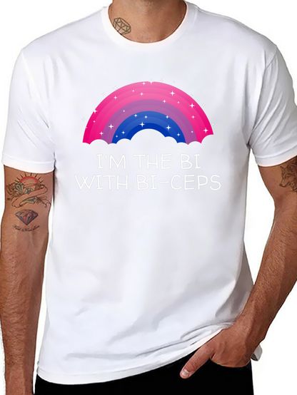 Bi Pride T-Shirt - Im the Bi with Bi-ceps