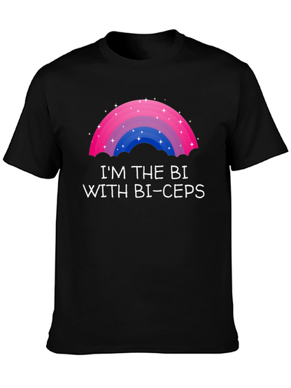 Bi Pride T-Shirt - Im the Bi with Bi-ceps