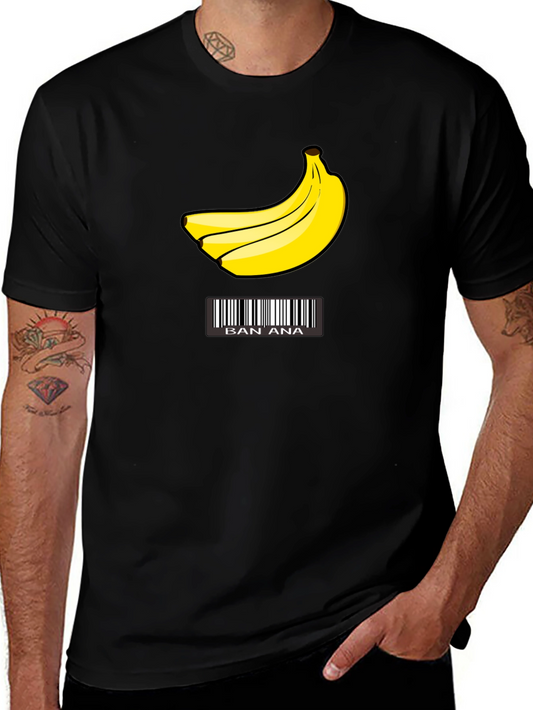Banana Barcode Graphic Tee - Funny Fruit Humor Shirt