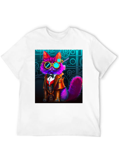 Steampunk Cat T-Shirt - Whimsical Fashion