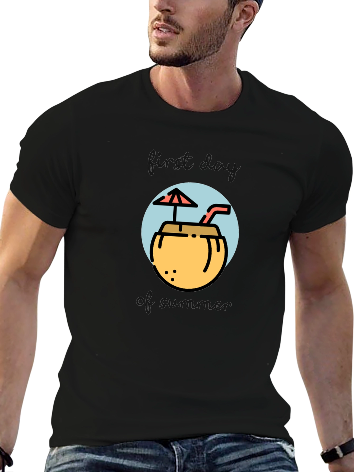 Tropical Coconut Drink Graphic Tee